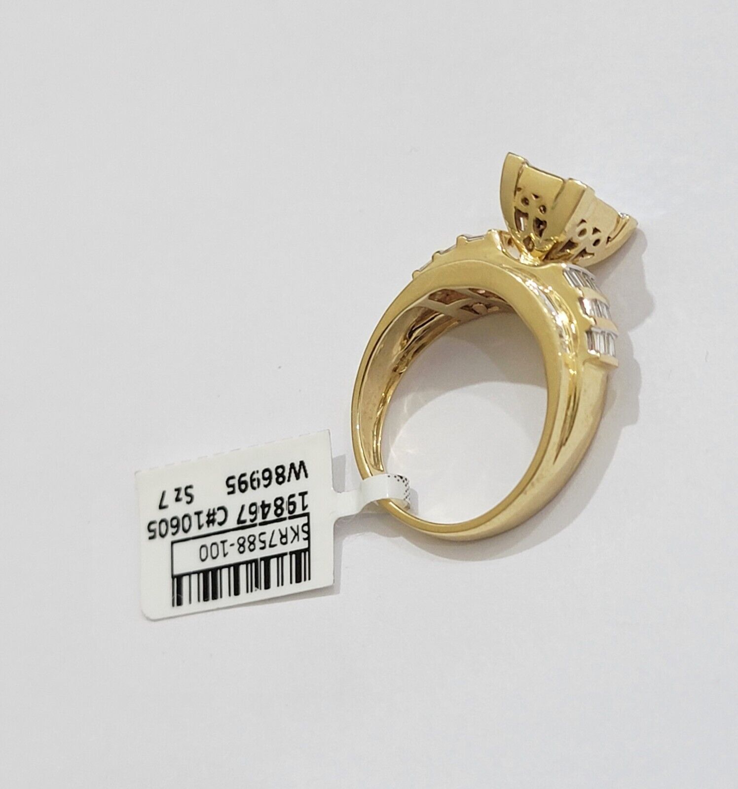 Real 14k Yellow Gold Diamond Ring 1 CT Diamond Ladies Women Band, VALENTINE SALE - GoldenlinQ